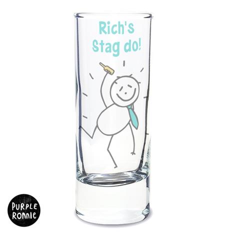 Personalised Purple Ronnie with Tie Shot Glass Extra Image 1